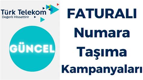Türk telekom numara taşıma faturalı